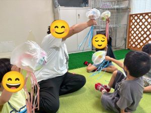 7月リトミック⑤くらげ完成
